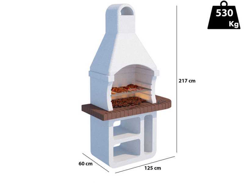 Linea VZ Elba - Barbacoa de obra de le&ntilde;a y carb&oacute;n