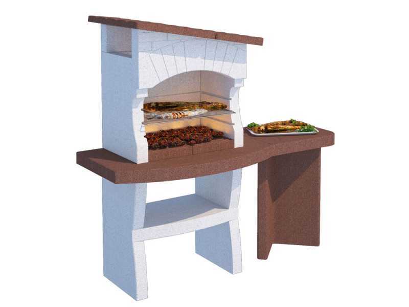 Linea VZ Portofino - Barbacoa de obra de le&ntilde;a y carb&oacute;n