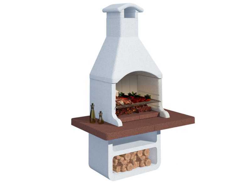 Linea VZ Portorotondo - Barbacoa de obra de le&ntilde;a y carb&oacute;n