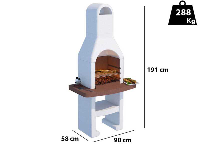 Linea VZ Grado - Barbacoa de obra para carb&oacute;n