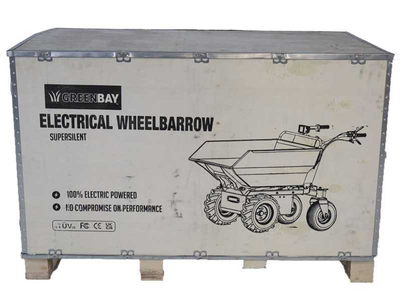 GREENBAY eDumper 500 - Motocarretilla de bater&iacute;a - 48V 32Ah - Caj&oacute;n Dumper