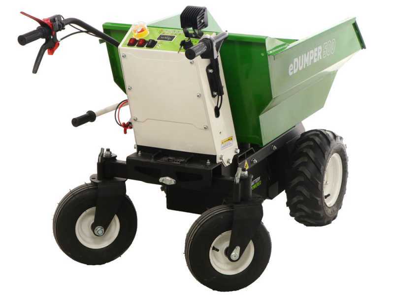GREENBAY eDumper 500 - Motocarretilla de bater&iacute;a - 48V 32Ah - Caj&oacute;n Dumper