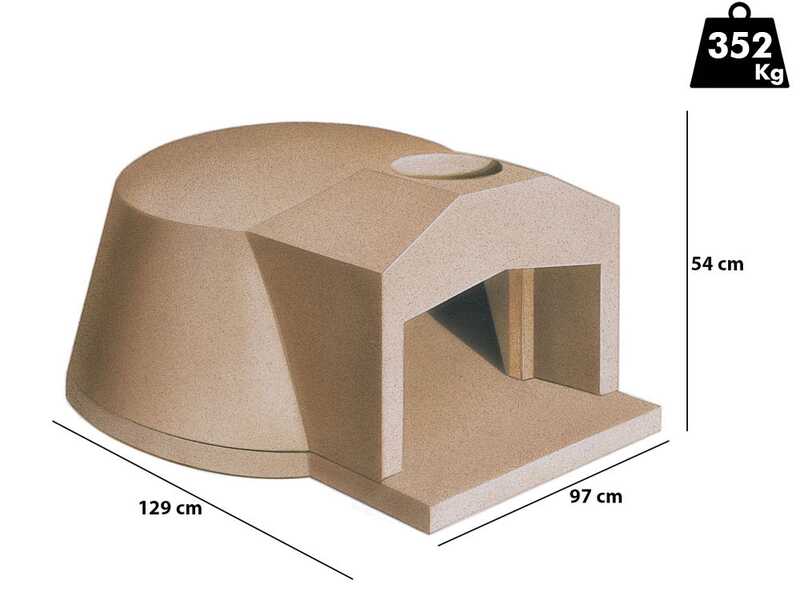 Linea VZ F1 - Horno de le&ntilde;a de empotrar, c&aacute;mara &Oslash; 85 cm - Capacidad de cocci&oacute;n 3 pizzas