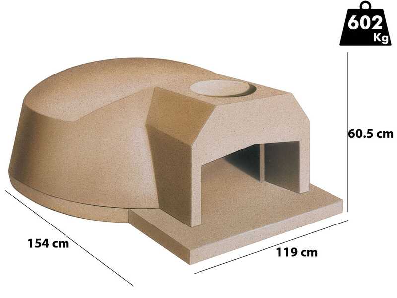 Linea VZ F2 - Horno de le&ntilde;a de empotrar, c&aacute;mara &Oslash; 107 cm - Capacidad de cocci&oacute;n 5 pizzas
