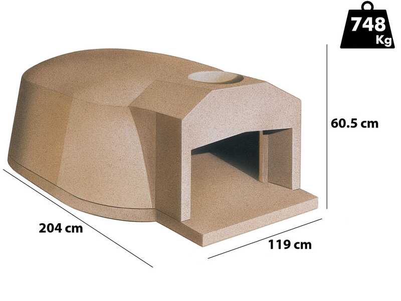 Linea VZ F3 - Horno de le&ntilde;a de empotrar, c&aacute;mara de 107x160 cm - Capacidad de cocci&oacute;n 8 pizzas