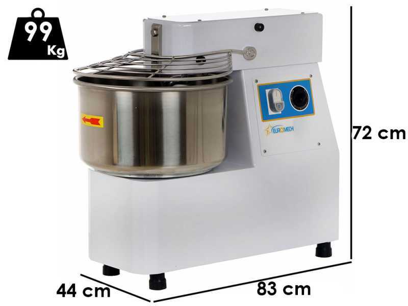 Euromech EMF 30 - Amasadora de espiral capacidad 25 kg - Monof&aacute;sica
