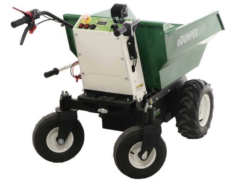 GREENBAY eDumper 500-H - Motocarretilla de bater&iacute;a - 48V 32Ah - Caj&oacute;n dumper con volteo hidr&aacute;ulico