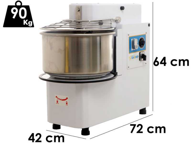 EuroMech ETR 20 2v - Amasadora de espiral abatible capacidad 18 kg - Trif&aacute;sica - Dos velocidades