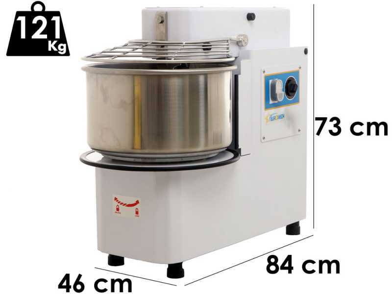 EuroMech ETR 30 - Amasadora de espiral abatible - Capacidad 25 kg - Trif&aacute;sica