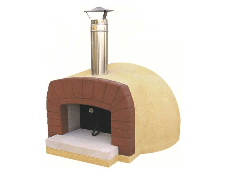 Linea VZ Etna - Horno de le&ntilde;a de exterior con superficie de cocci&oacute;n &Oslash; 85 cm - Capacidad: 3 pizzas