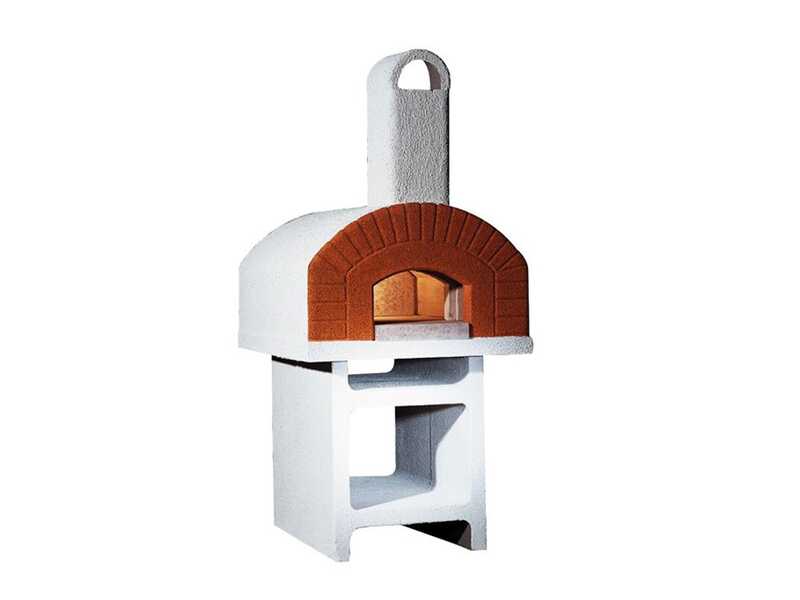 Linea VZ Portici - Horno de le&ntilde;a de exterior con base de hormig&oacute;n - C&aacute;mara de cocci&oacute;n 72x70 cm