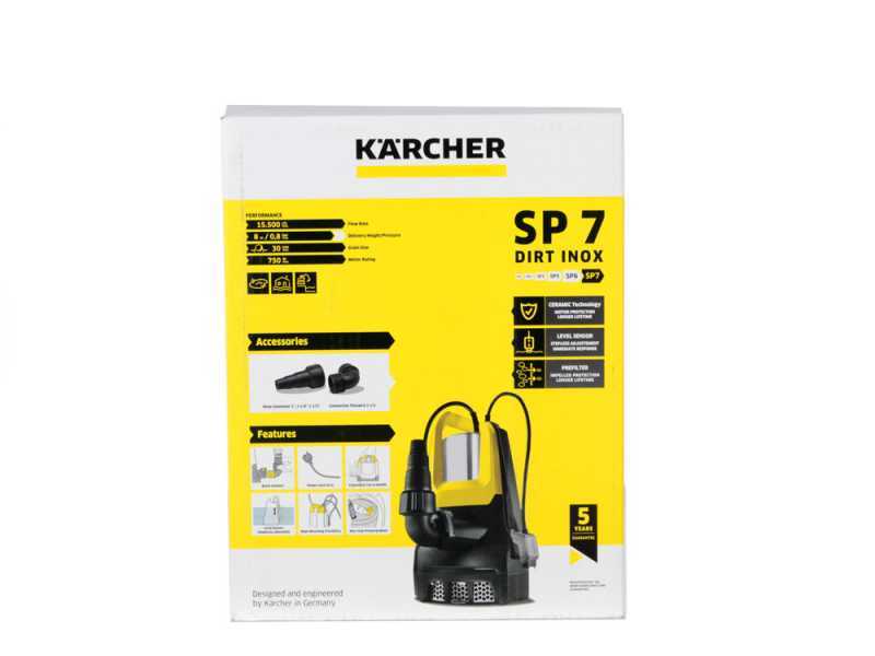 K&auml;rcher SP 22.000 Dirt Level Sensor - Bomba sumergible el&eacute;ctrica para agua sucia - Bomba el&eacute;ctrica de 750 W