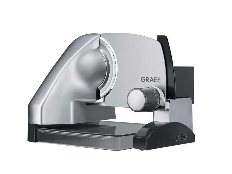 Graef SKS 500 Silver - Cortadora de fiambre 2 en 1 con cortaverduras - Cuchilla de 170 mm