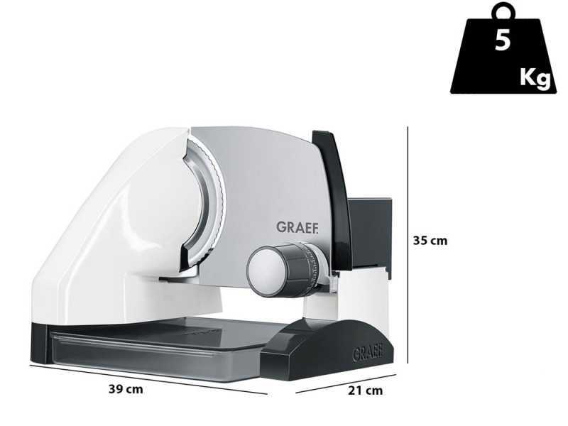 Graef SKS 500 Bianca - Cortadora de fiambre con cuchilla de 170 mm