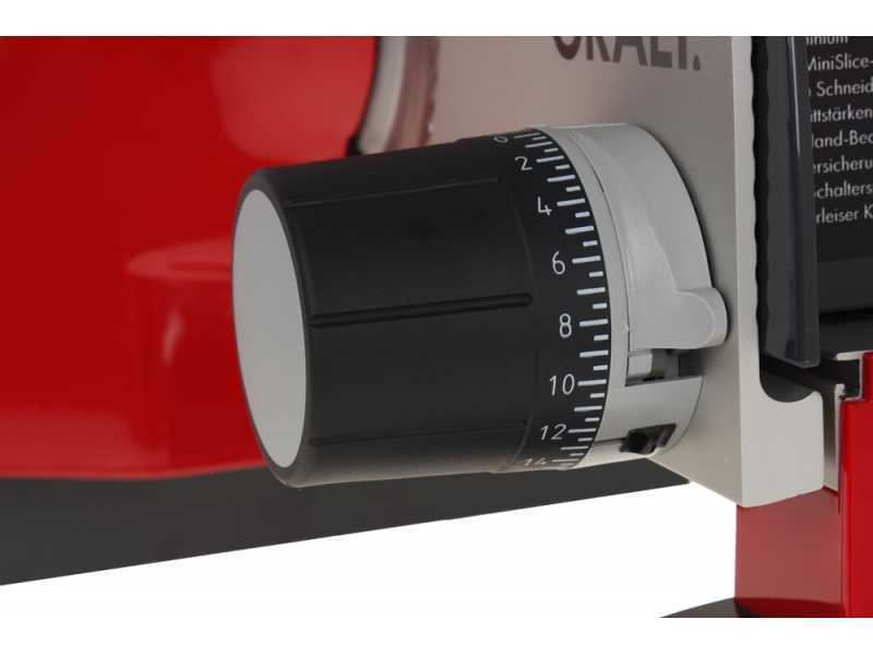 Graef SKS 500 Rossa - Cortadora de fiambre 2 en 1 con cortaverduras - Cuchilla de 170 mm