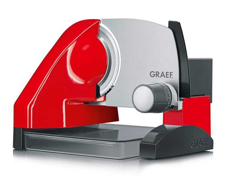Graef SKS 500 Rossa - Cortadora de fiambre 2 en 1 con cortaverduras - Cuchilla de 170 mm