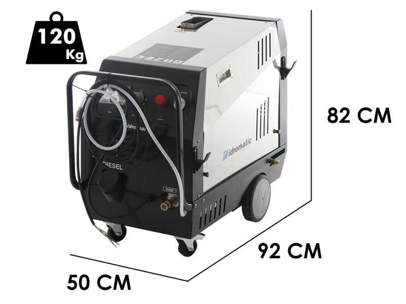 Idromatic Eco 170.13 - Hidrolimpiadora de agua caliente profesional - trif&aacute;sica - 180 bar - 780 l/h