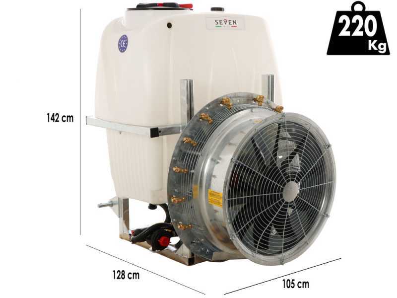 Seven Italy 400 - Atomizador suspendido para tractor - Capacidad 400 L - Bomba APS 71