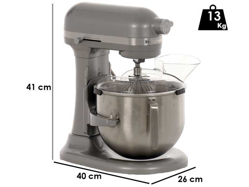 KitchenAid Heavy Duty 5KSM70JPX-ECU Silver - Amasadora planetaria