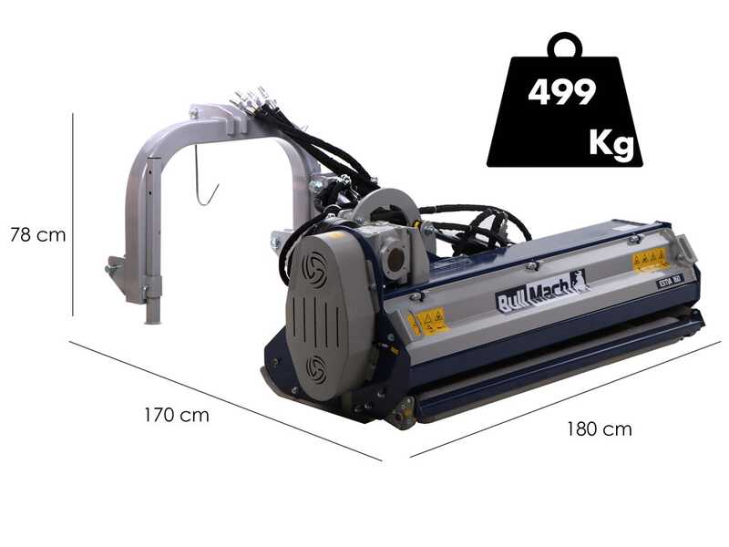 BullMach Estia 160 - Trituradora lateral de brazo para tractor - Serie media