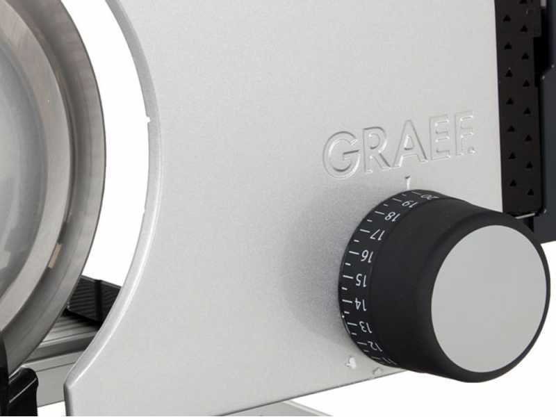 Graef Master M80 Silver - Cortadora de fiambre en voladizo con cuchilla de 170 mm