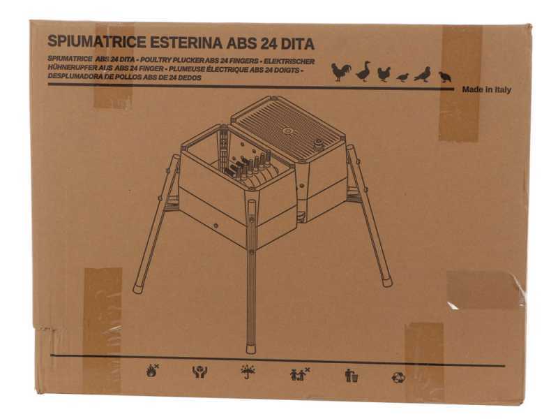 Novital Esterina 24 dedos - Desplumadora de rodillos para aves de corral peque&ntilde;as