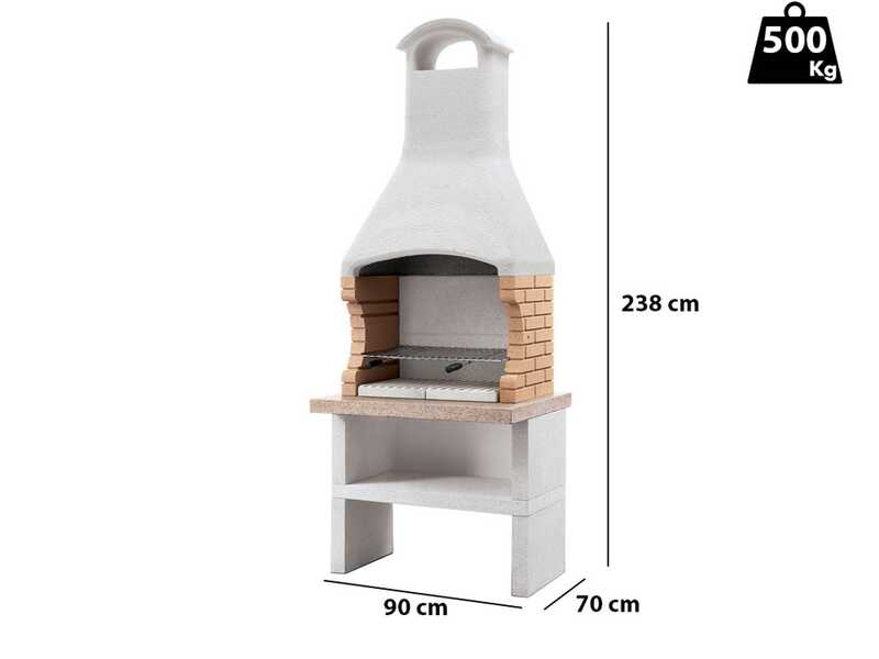 Palazzetti Ariel - Barbacoa Module Grill de obra para le&ntilde;a y carb&oacute;n
