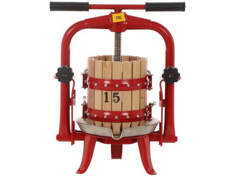 Baesso F15 - Prensa de tornillo para fruta y verdura 6L - Jaula de madera