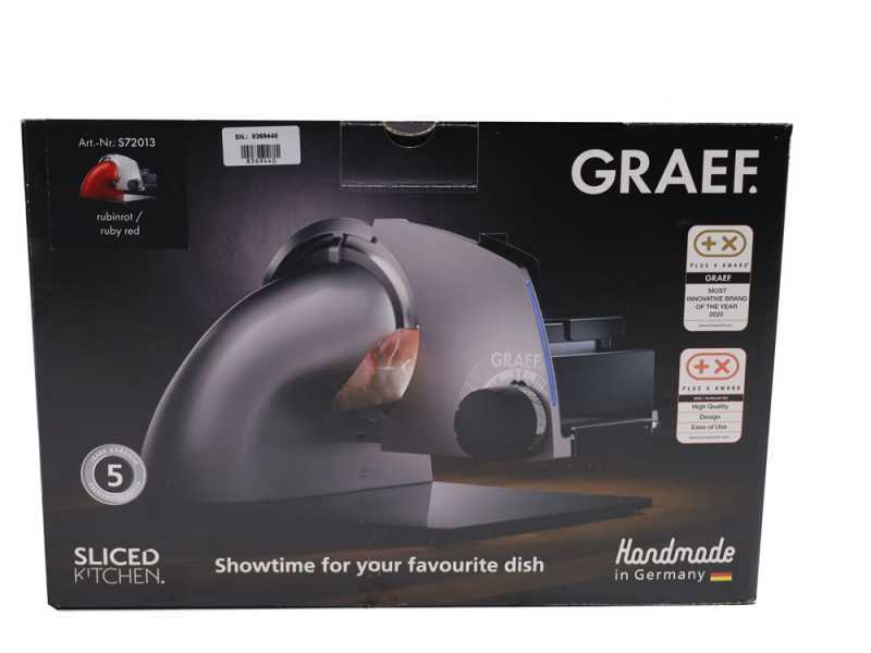 Graef SKS Line 700 Rossa - Cortadora de fiambre en voladizo con cuchilla de 170 mm - Con indicadores LED