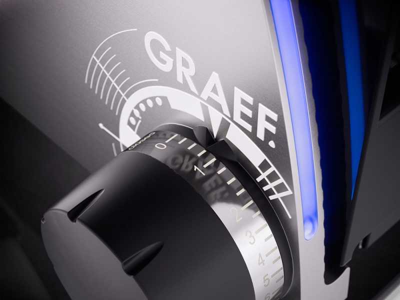 Graef SKS Line 700 Rossa - Cortadora de fiambre en voladizo con cuchilla de 170 mm - Con indicadores LED