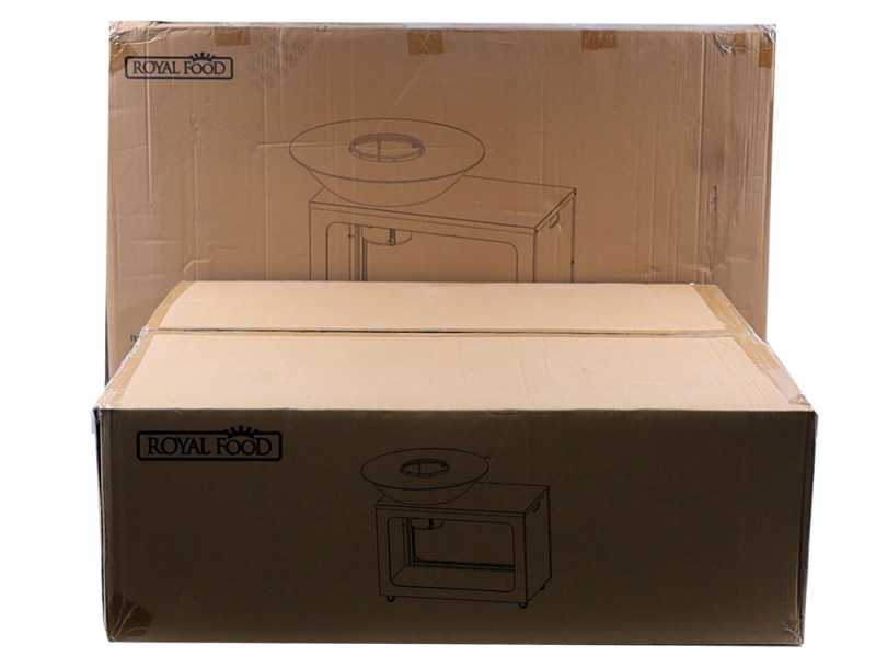 RoyalFood COR-4250 - Barbacoa de le&ntilde;a en Corten