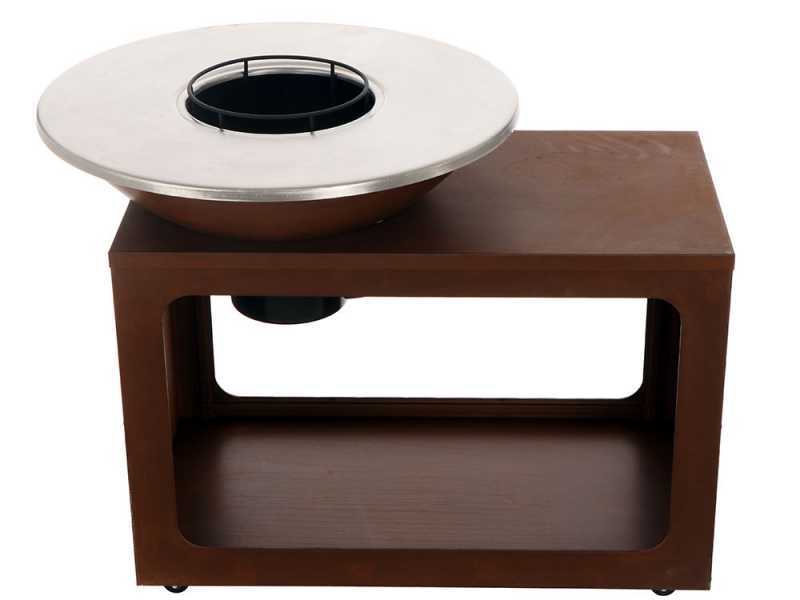 RoyalFood COR-4250 - Barbacoa de le&ntilde;a en Corten