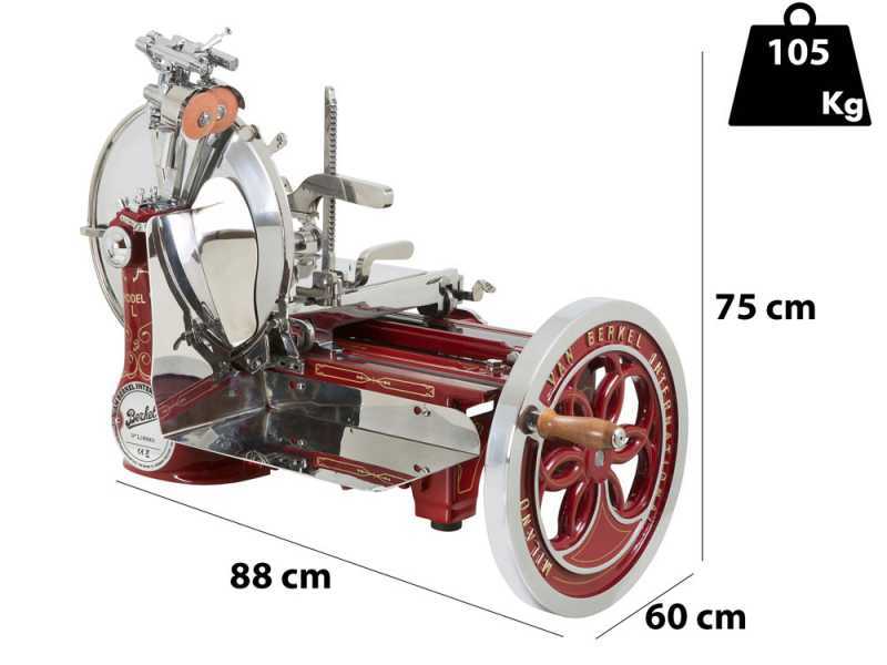 Berkel L16 - Cortadora de fiambre de volante - Cuchilla de acero cromado de 350 mm