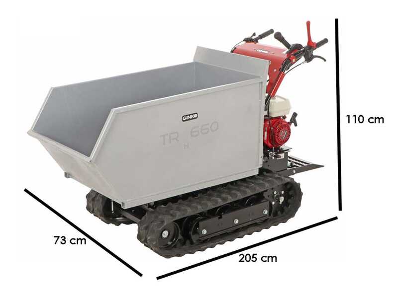 GINKO TR 660 - Carretilla de orugas a gasolina caj&oacute;n dumper - Motor Honda GX 200