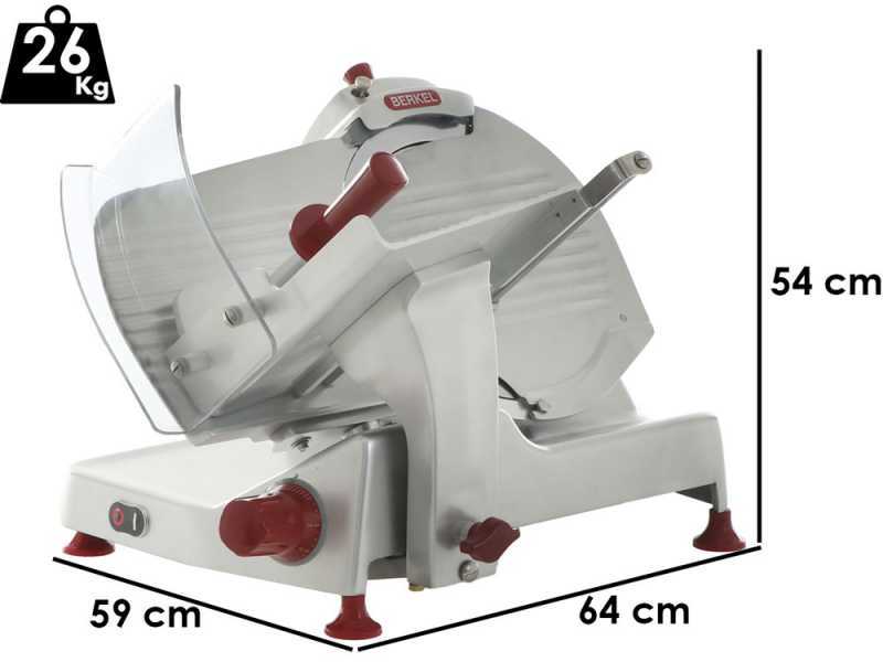 Berkel Pro Line XS30 Silver - Cortadora de fiambre con cuchilla de acero cromado de 300 mm