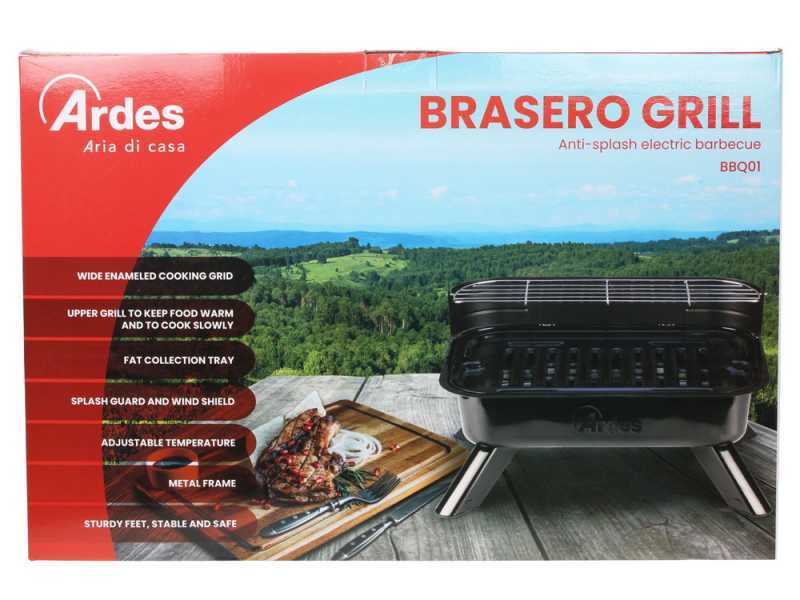 Ardes Brasero Grill - Parrilla el&eacute;ctrica port&aacute;til