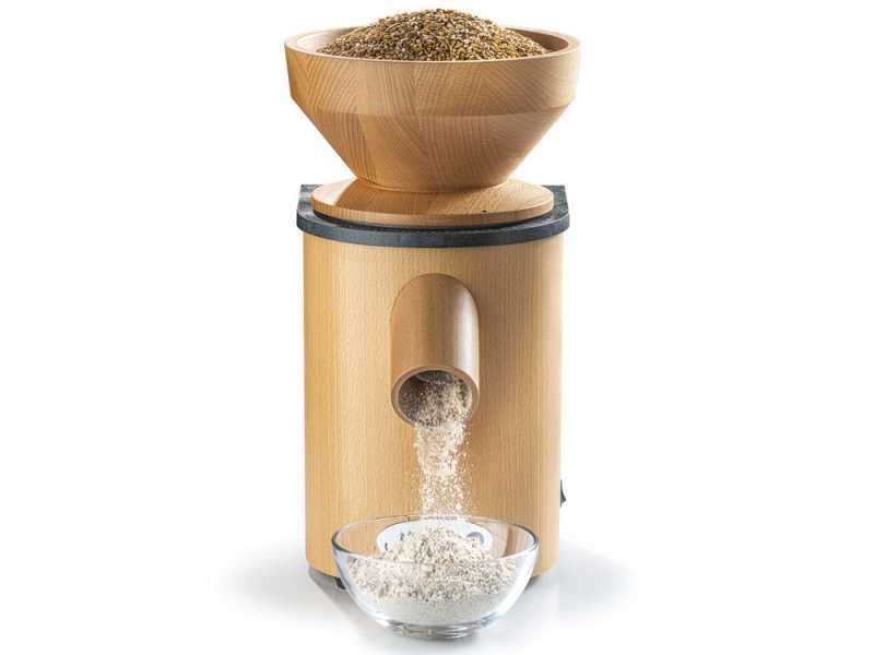 Mockmill Lino 200 - Molino de harina con piedra de madera - 600W