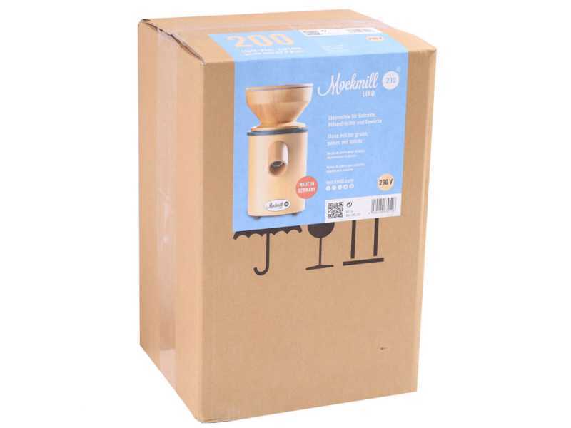 Mockmill Lino 200 - Molino de harina con piedra de madera - 600W