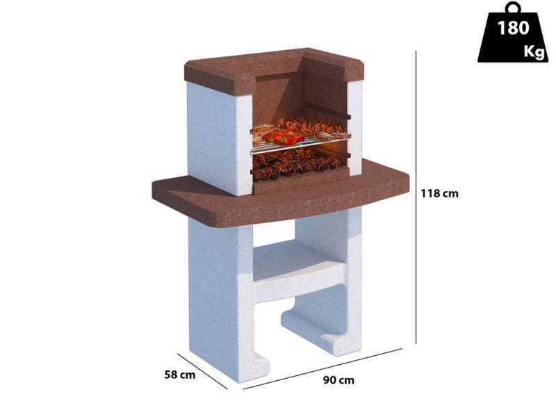 Linea VZ Toscana - Barbacoa de obra para le&ntilde;a y madera