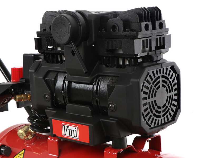 Fini Siltek TB 24 - Compresor de aire el&eacute;ctrico monof&aacute;sico, sin aceite - Motor 1.5 HP - 24 L