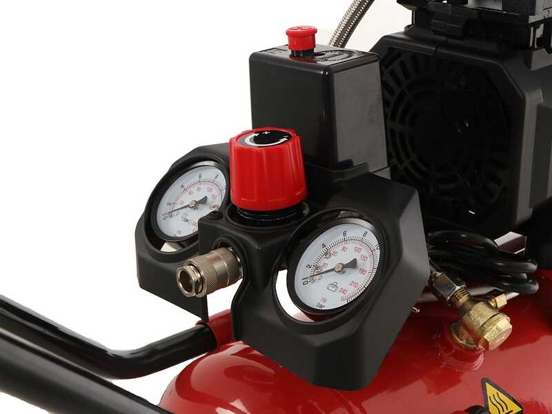 Fini Siltek TB 24 - Compresor de aire el&eacute;ctrico monof&aacute;sico, sin aceite - Motor 1.5 HP - 24 L