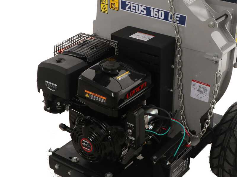 BullMach ZEUS 160 LE - Biotrituradora de gasolina de arrastre - Loncin 420 cc con arranque el&eacute;ctrico