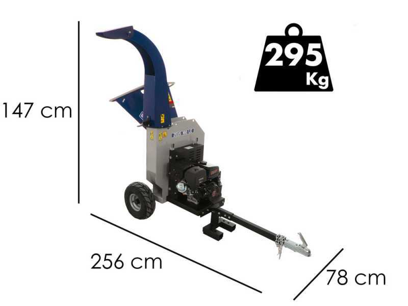 BullMach ZEUS 180 LE - Biotrituradora de gasolina de arrastre - Loncin 420cc con arranque el&eacute;ctrico