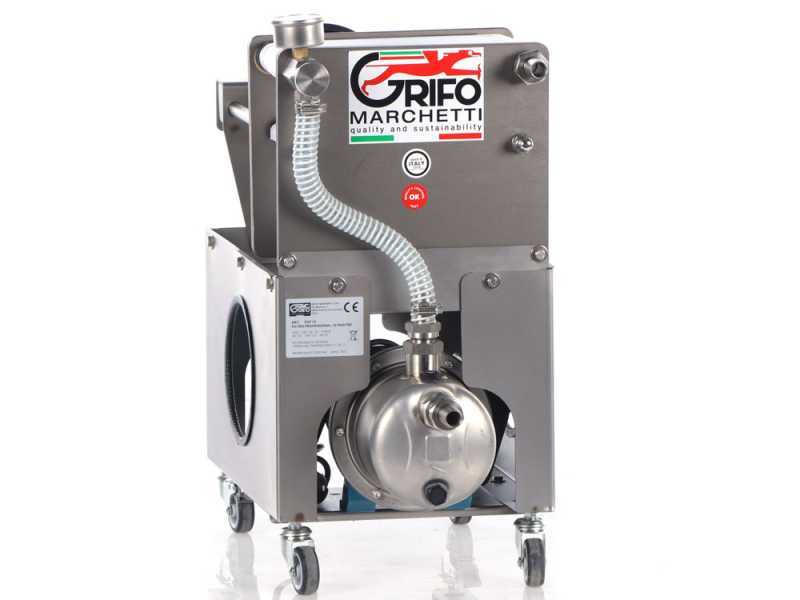 Grifo Professional Inox 10 - Filtro para vino de cartones con carro - Bomba de acero inoxidable