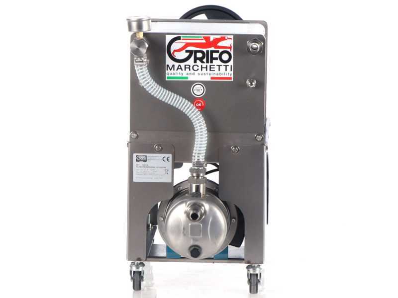 Grifo Professional Inox 20 - Filtro para vino de cartones con carro - Bomba de acero inoxidable