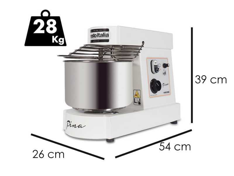 Resto Italia Pina MO 10 VV - Amasadora de espiral con velocidad variable - 6 kg