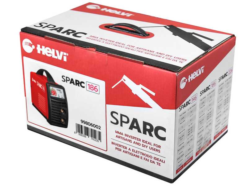 Helvi sparc 226 - Soldadora inverter de electrodo MMA - 200A - kit accesorios