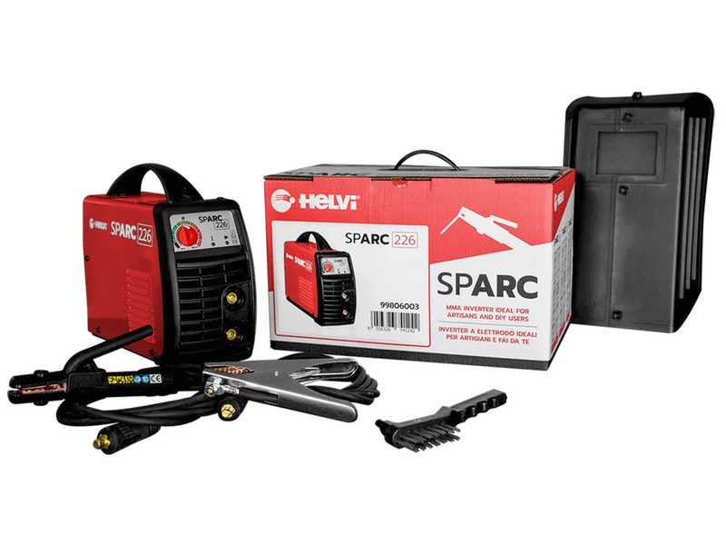 Helvi sparc 226 - Soldadora inverter de electrodo MMA - 200A - kit accesorios