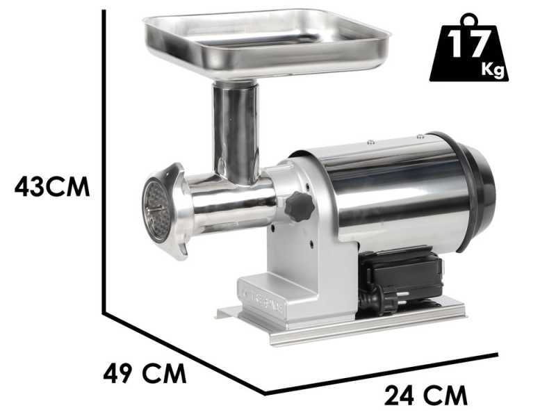 Tre Spade TC-22 Inox/80 - Picadora de carne el&eacute;ctrica - 600W - n.22