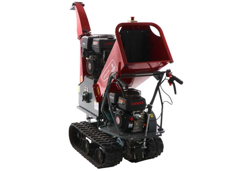 Blue Bird 310-SHL 1200 - Biotrituradora autopropulsada de orugas con carretilla a motor - Motor Loncin G420F